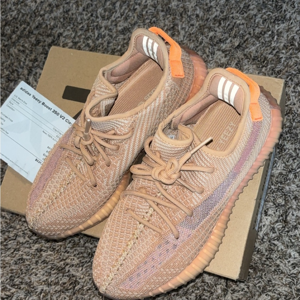 Adidas Yeezy Boost 350 V2 in Tan and Orange